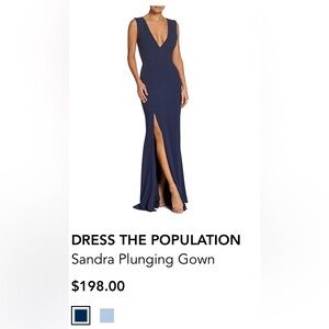 Dress The Population Vneck Gown
